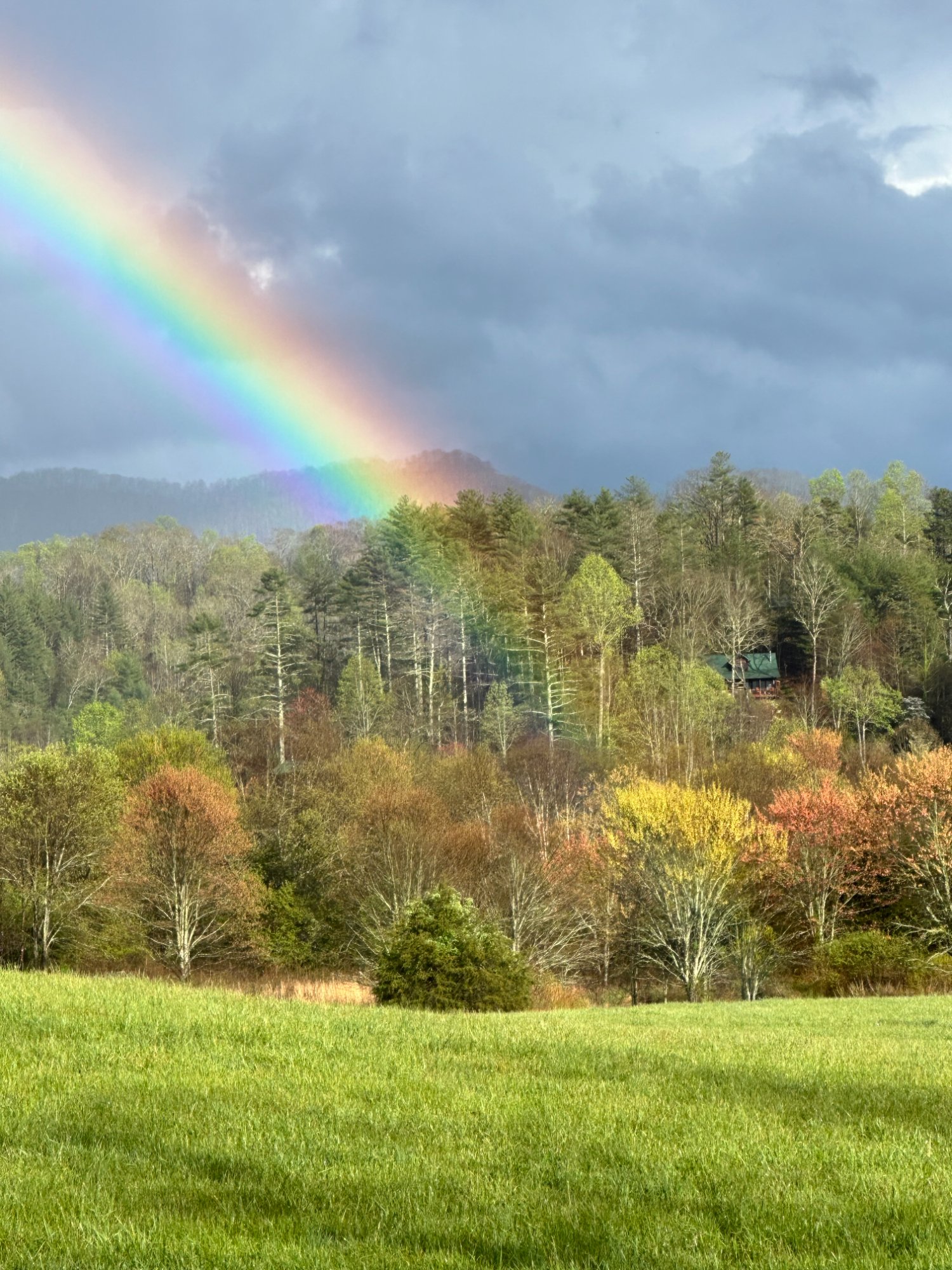 Rainbow over Sharp Iron Farmstead, Macon County NC